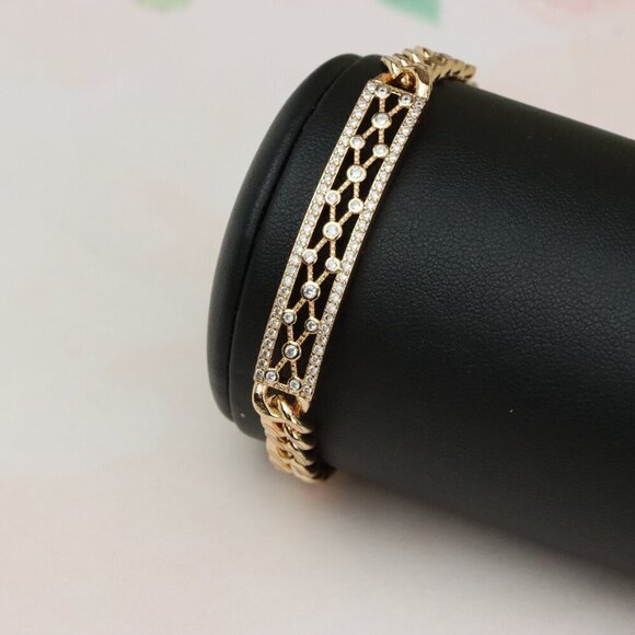 Rose Gold Elegant Cubic Zirconia Bracelet in 20cm Chain for Women, XPBL0718 - Picture 10 of 12